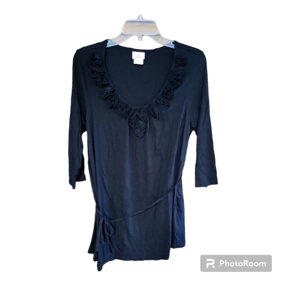 Motherhood Maternity Top L Oh Baby 3/4 Sleeves - Picture 2 of 4